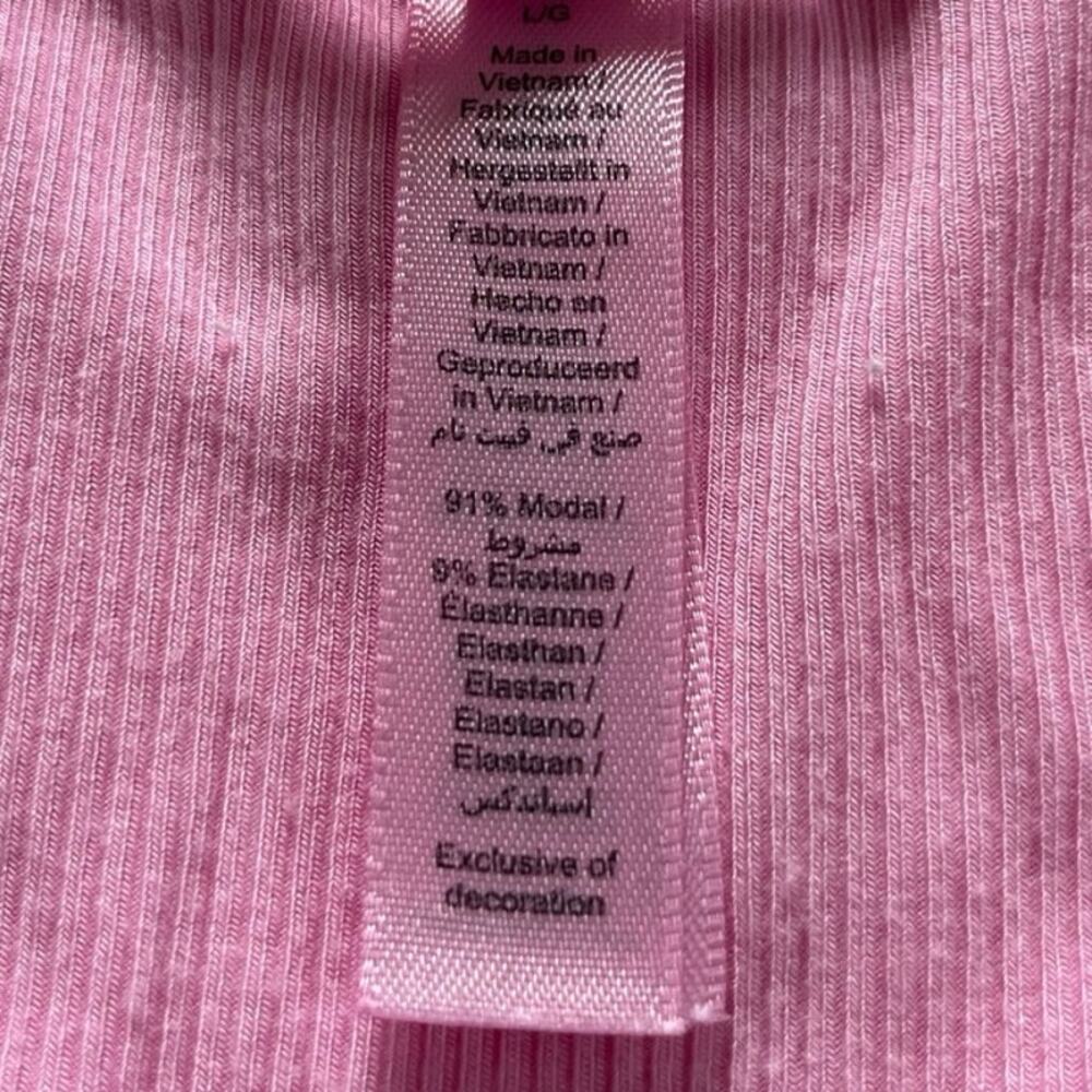 SKIMS Soft Lounge Sleep Shirt Bubblegum Pink Stretch Comfort Coquette Barbie L - Picture 5 of 7